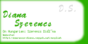 diana szerencs business card